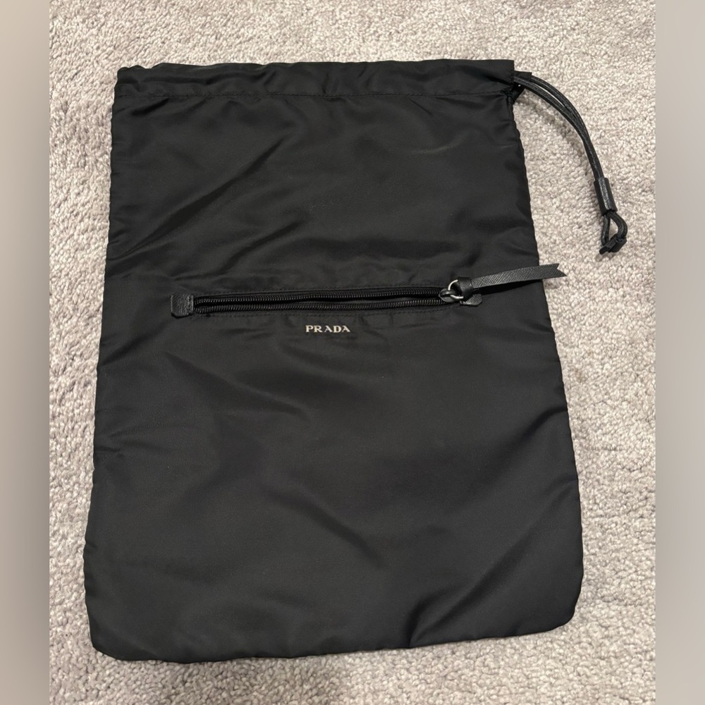 Authentic Prada Black Nylon Drawstring Bag